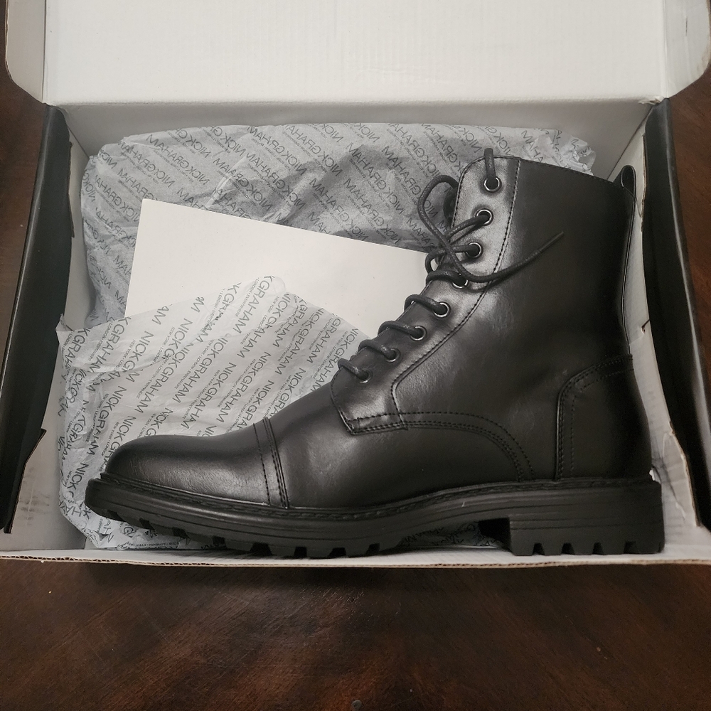 Nick Graham  Black Lace up Boots Men's Size 9.5